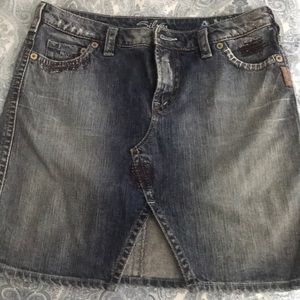 Mini skirt size 29 waist/ high slit